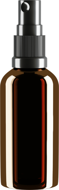 Cutout cosmetic spray bottle mockup